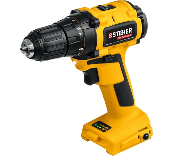 Изображение товара Бесщеточная дрель-шуруповерт STEHER 20В, без АКБ CDB-200