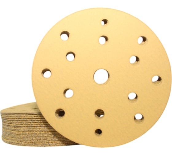 Изображение товара Круг абразивный 150 мм CERAMAX GOLD 15 отверстий, P240, 50 шт. 1CRX1104
