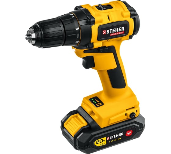 Изображение товара Бесщеточная дрель-шуруповерт STEHER CDB-200-1