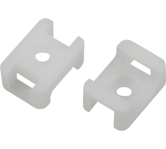 Изображение товара Площадка с монтажным отверстием под хомуты ЭРА NO225313 22x16 мм белая М4 10 штук Б0066687