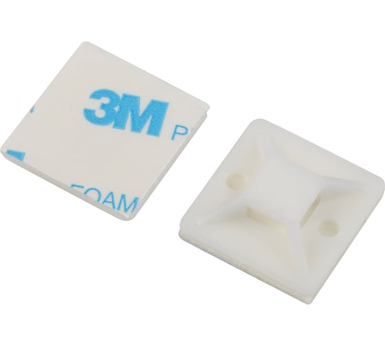 Изображение товара Площадка самоклеящаяся под хомуты ЭРА NO225303 30x30 мм белая 50 штук Б0066746