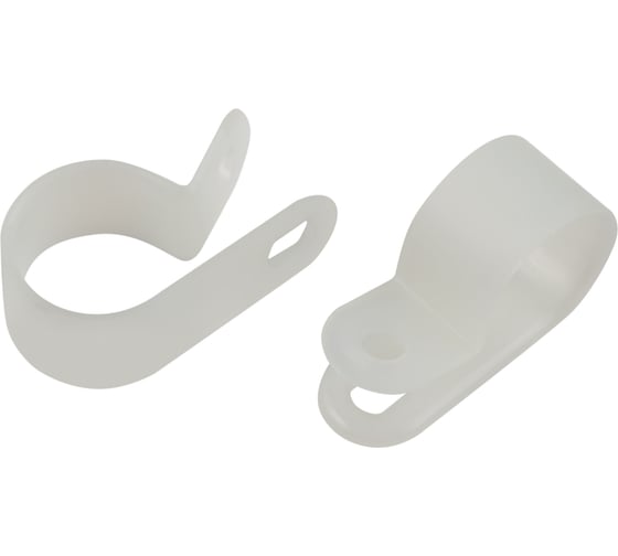 Изображение товара Скоба кабельная нейлоновая под винт ЭРА NO225292 12 мм белая 10 шт Б0066630
