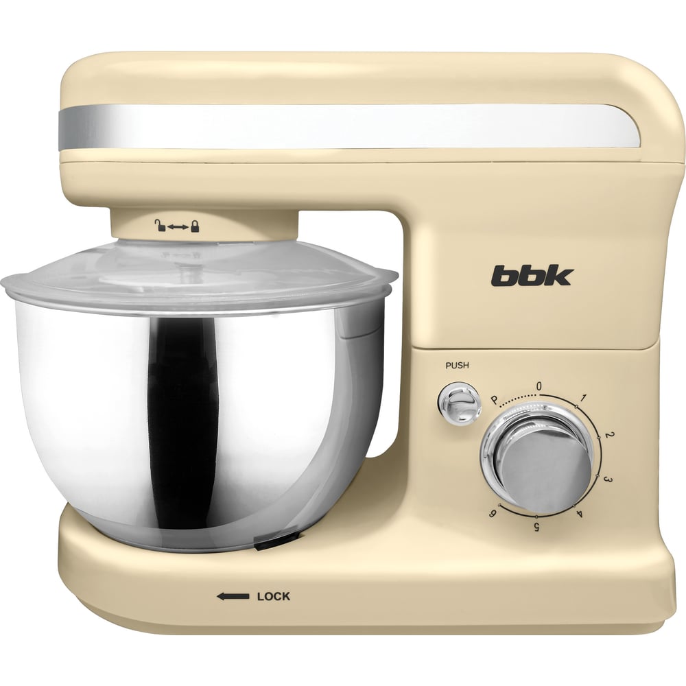 Изображение товара Планетарный миксер BBK KBM1401 бежевый с мощностью 1500 Вт и объемом 4 л