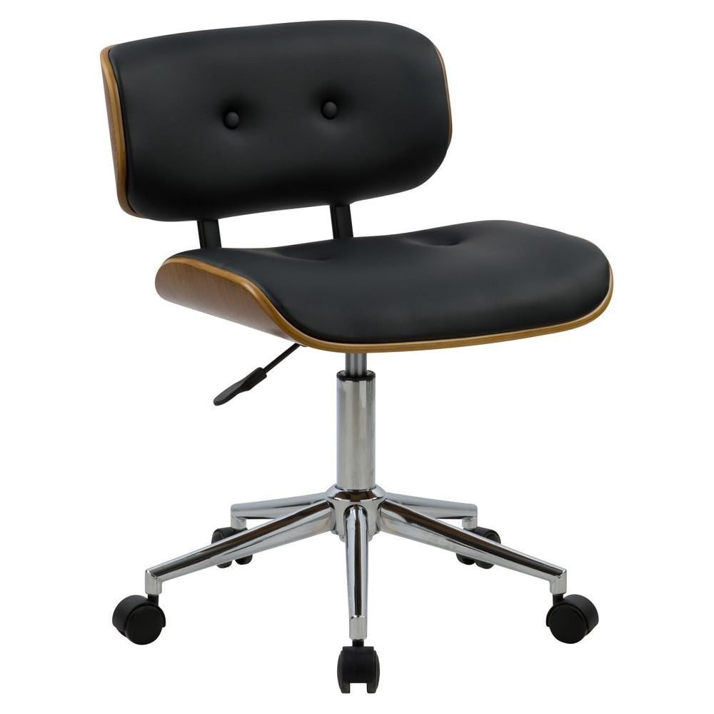 Изображение товара Компьютерный стул Hesby Haven Serenity черный коричневый стиль лофт с регулировкой высоты