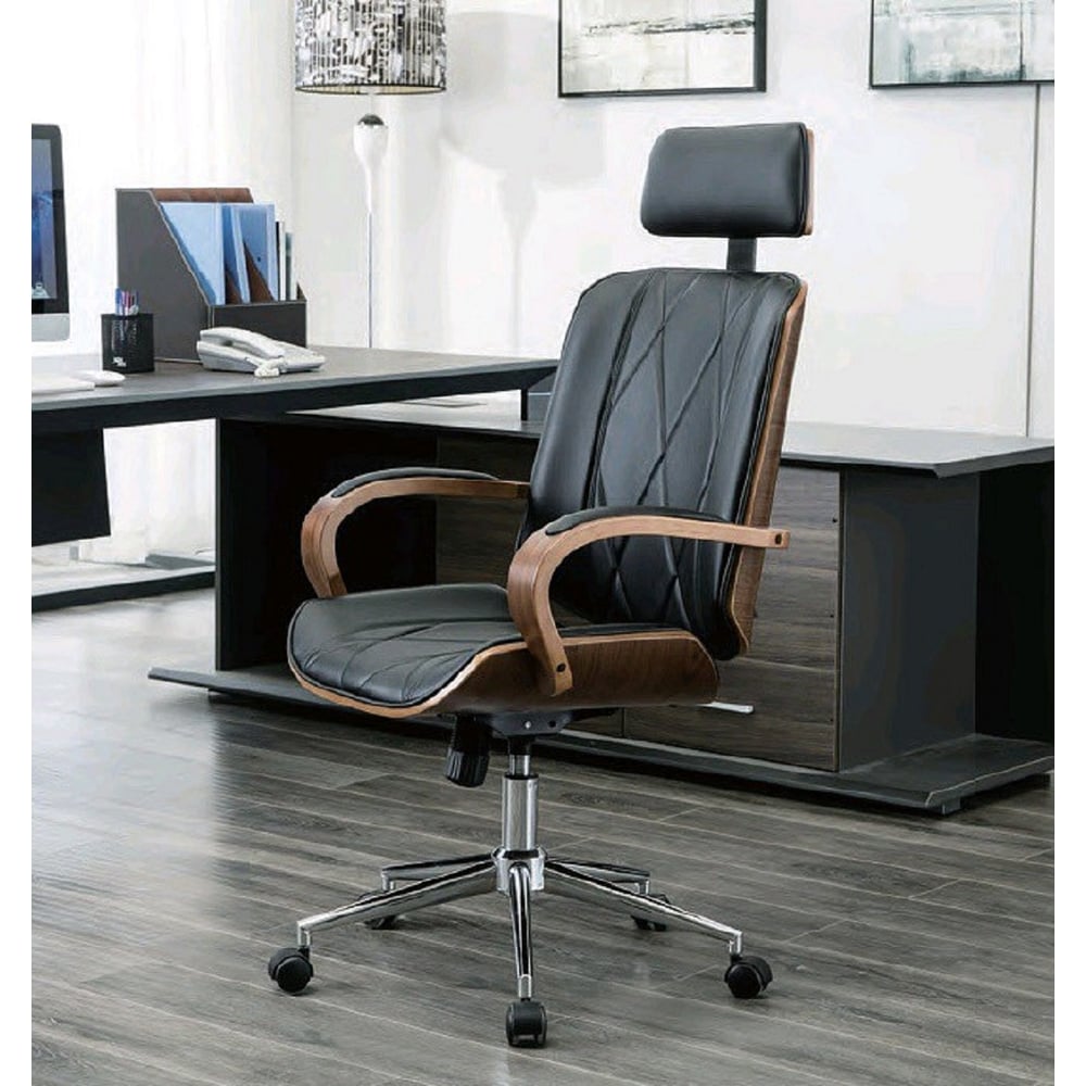 Изображение товара Комфортное компьютерное кресло Hesby Serene Serenity стиль лофт черное коричневое