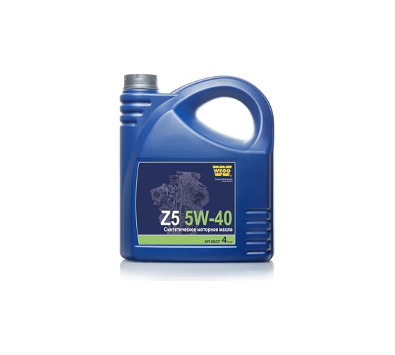 Изображение товара Моторное масло WEGO Z5 синтетическое, 5W-40, SN/CF, 4 л 4627089061249