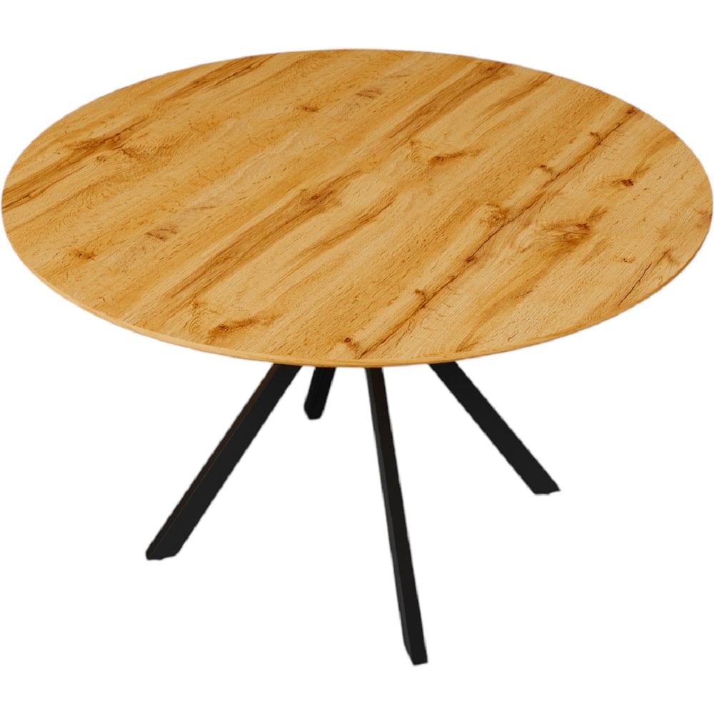 Изображение товара Стол Hesby Luminary Fusion круглый из МДФ и металла коричневый