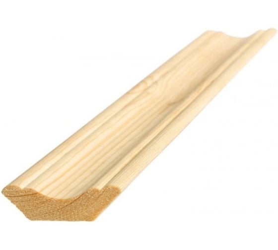 Изображение товара Плинтус фигурный из дерева (хвоя) ООО Сибирский лес 1200x50 мм 4 шт. 4656760335225