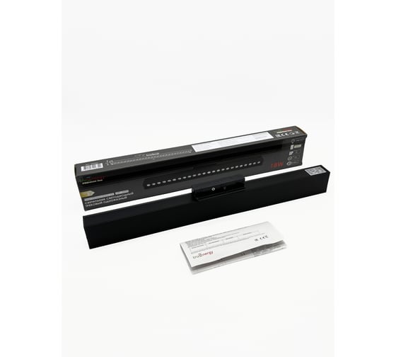 Изображение товара Светильник светодиодный truEnergy линейный трековый линзованный однофазный поворотный 18W 4000K L390мм черный/алюминий 24005