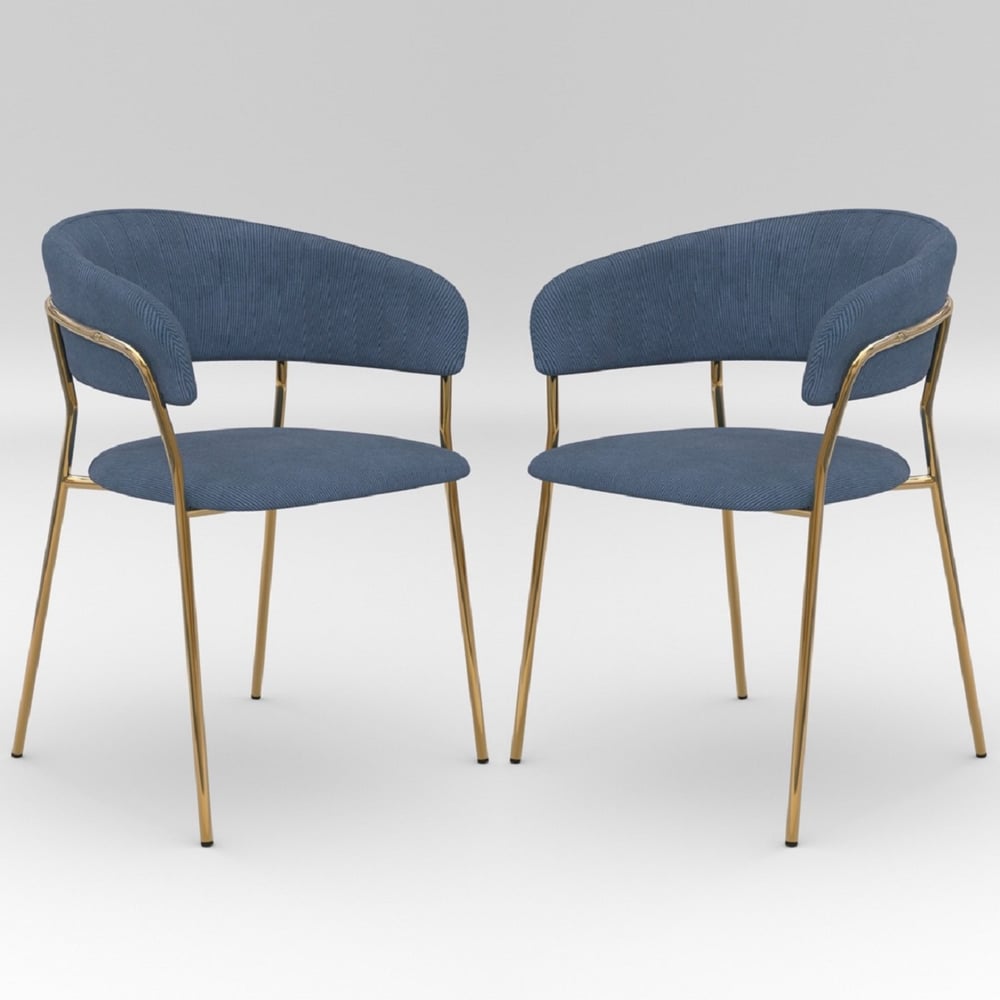 Изображение товара Стул Hesby Whispered Fusion синий вельвет комплект 2 шт современный дизайн