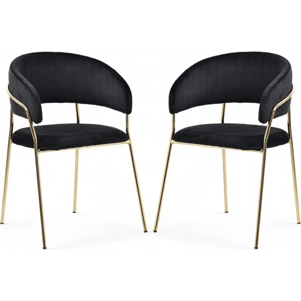Изображение товара Стул Hesby Whispered Fusion черный с золотом комплект 2 шт стиль модерн