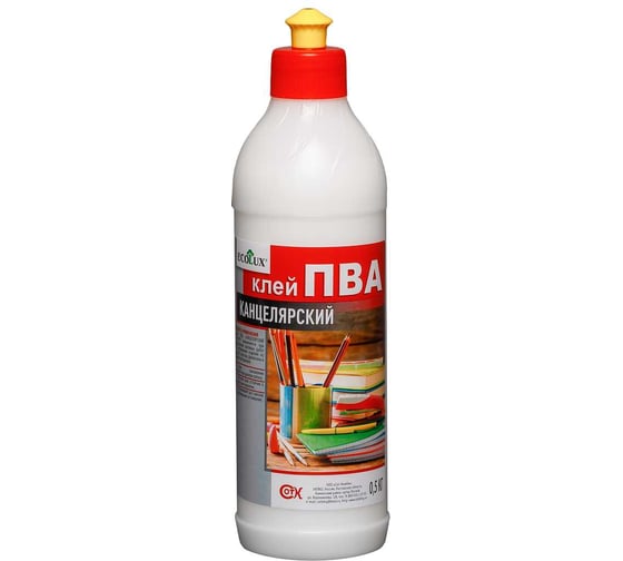 Изображение товара Клей ПВА канцелярский 0,5 кг Ecolux 4607133684662