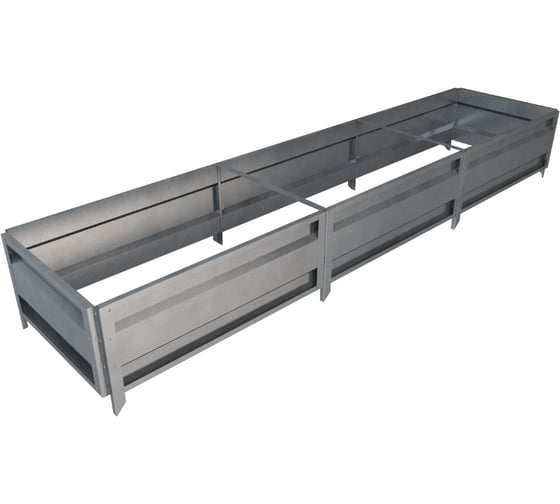 Изображение товара Сборная грядка Delta-Park GU 0.7х3 м, серебристая 30011_GU703Zn