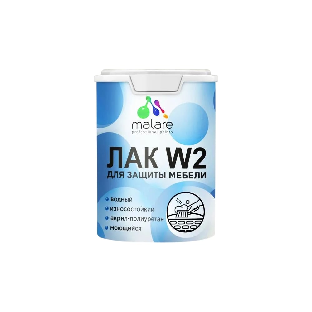 Изображение товара Колерованный тонирующий лак для мебели MALARE W2 0.9 кг