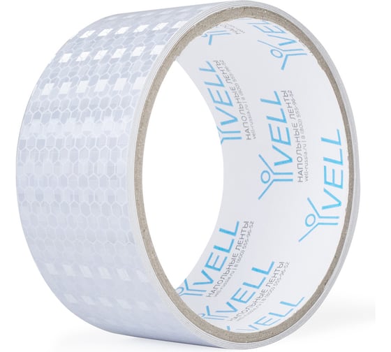 Изображение товара Светоотражающая лента Vell белая RT, 50 мм х 2,5 м 1376476