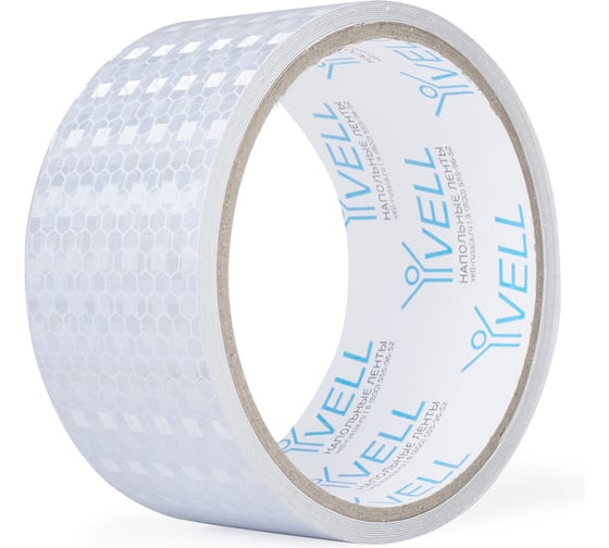 Изображение товара Светоотражающая лента Vell белая RT, 50 мм х 4,5 м 1376477