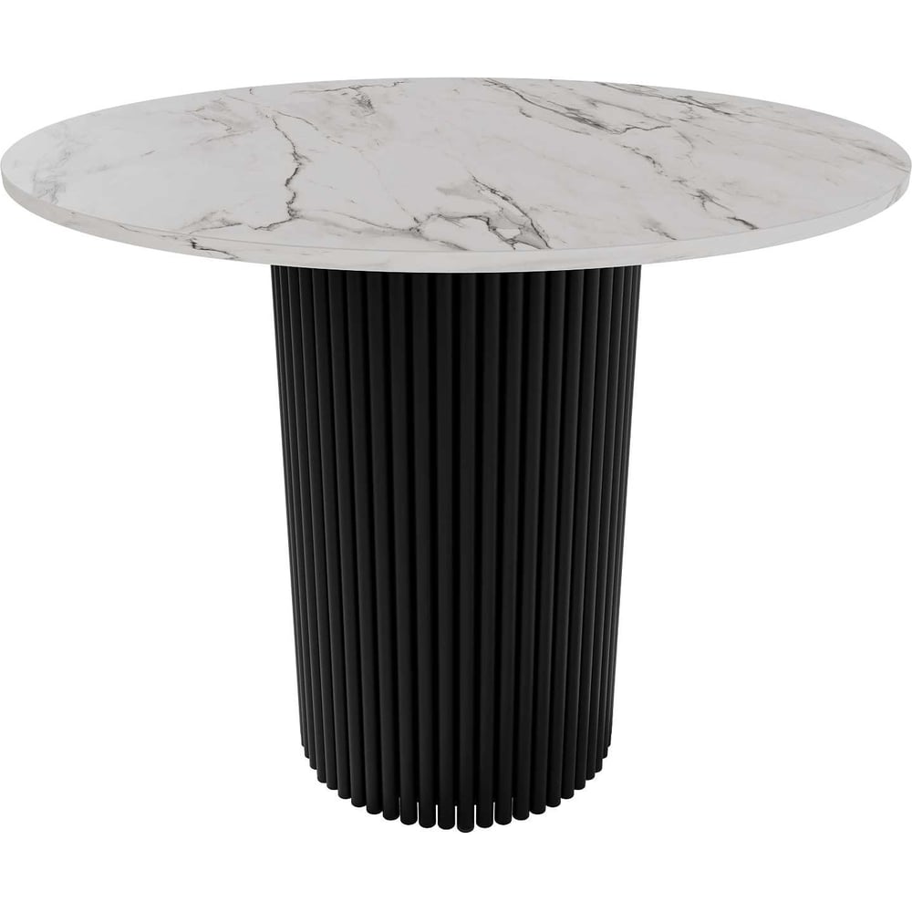 Изображение товара Круглый обеденный стол GENGLASS с мраморной столешницей 90 см