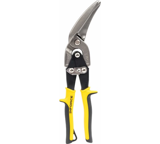 Изображение товара Ножницы по металлу Inforce 270мм, прямой и левый проходной рез, сталь СrMo, двухкомпонентные рукоятки 06-18-55