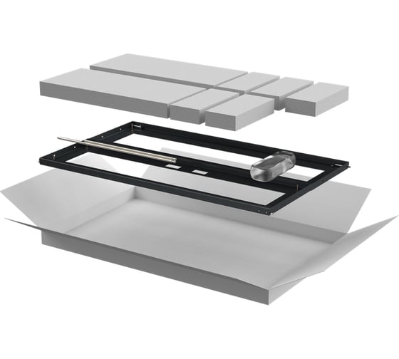 Изображение товара Дверь перфорированная двустворчатая ITK для шкафа LINEA N 18U 600мм черная LN05-18U6X-D2P