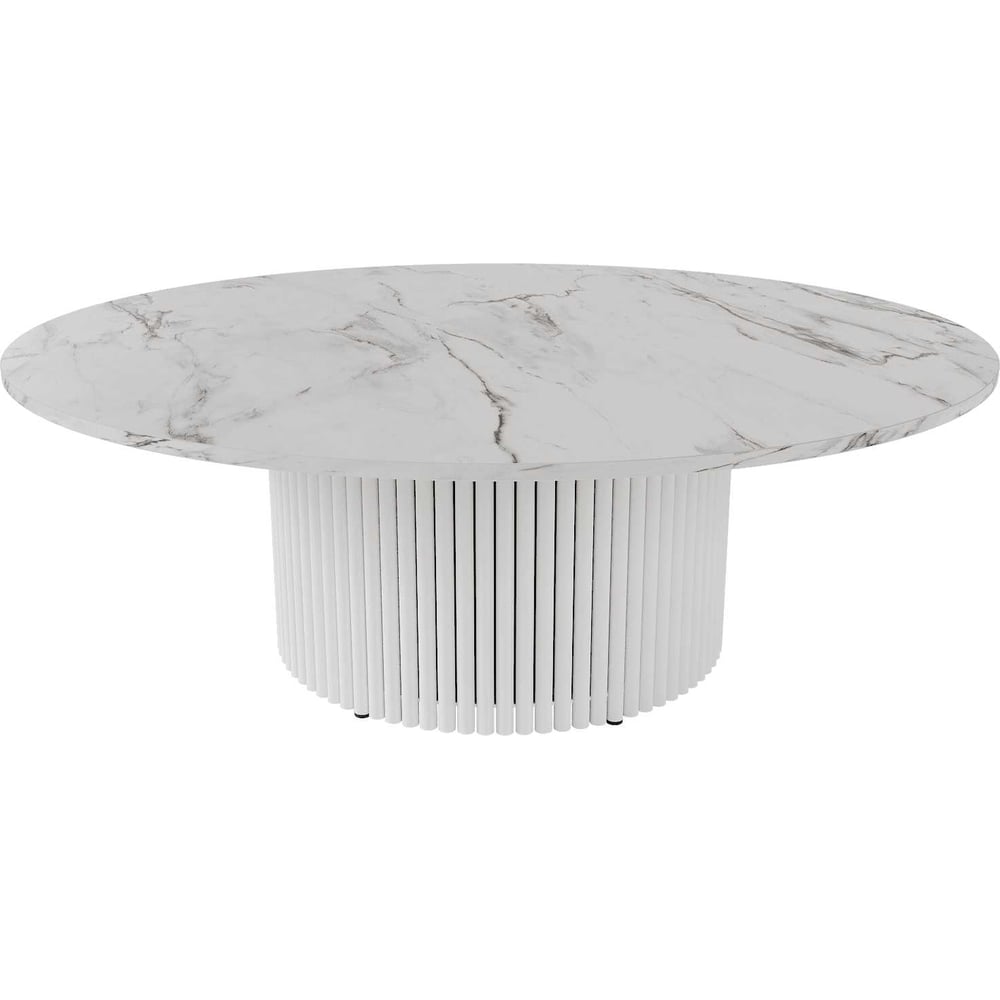 Изображение товара Круглый обеденный стол GENGLASS с металлическим подстольем 120 см