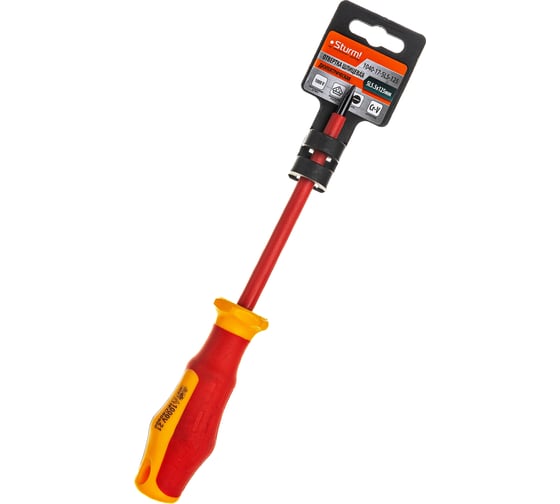 Изображение товара Отвертка Sturm 1040-17-SL5.5-125 шлиц, ДИЭЛЕКТРИЧЕСКАЯ, эрго ручка, SL5,5х125мм
