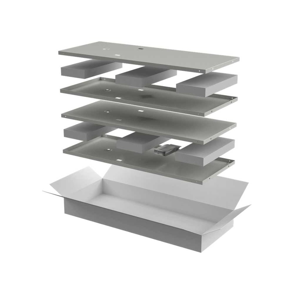 Изображение товара Комплект стенок боковых ITK LINEA E 1000мм для шкафа 24U серый LE35-24UX1-X