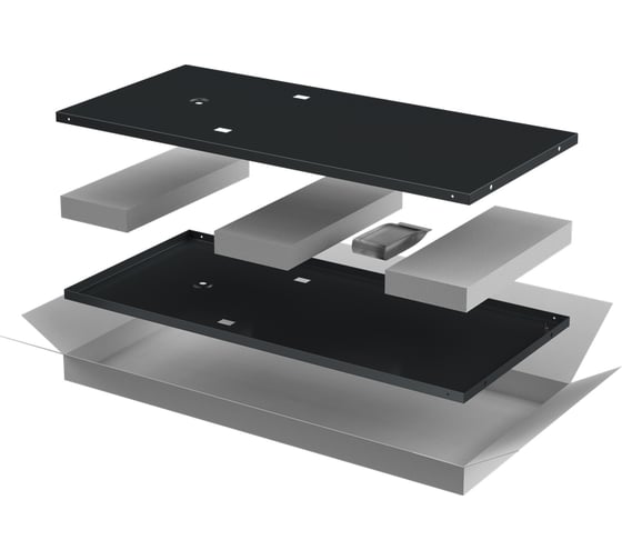 Изображение товара Комплект стенок боковых ITK LINEA N 800мм, для шкафа, 24U, черный LN05-24UX8-X