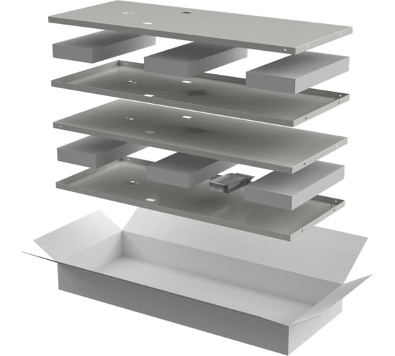 Изображение товара Комплект стенок боковых ITK LINEA N 600мм, для шкафа, 24U, серый LN35-24UX6-X