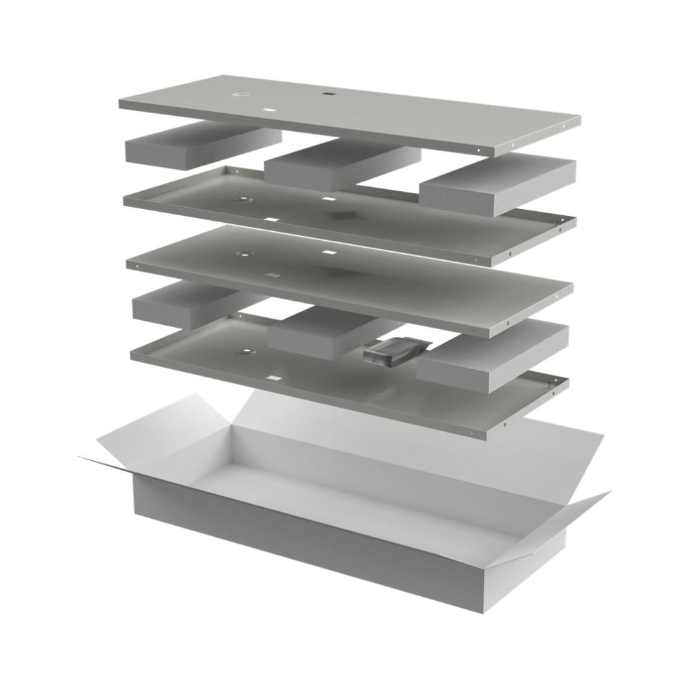 Изображение товара Комплект стенок боковых ITK LINEA N 600мм для шкафа 18U серые LN35-18UX6-X