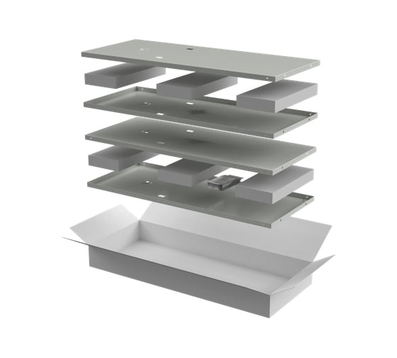 Изображение товара Комплект стенок боковых ITK LINEA N 1000мм для шкафа 24U серый LN35-24UX1-X