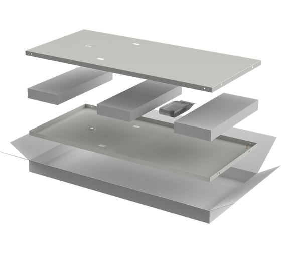 Изображение товара Комплект стенок боковых ITK LINEA E 800мм для шкафа 24U серый LE35-24UX8-X