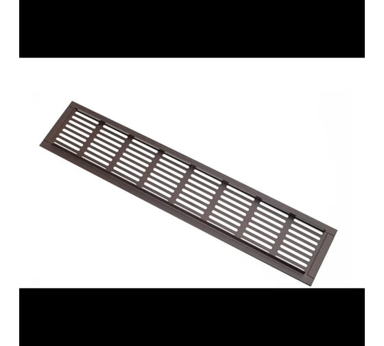 Изображение товара Решетка вентиляционная ООО Вентмаркет 500х50мм, металлическая врезная, венге (темно-коричневый) VRZ50500T