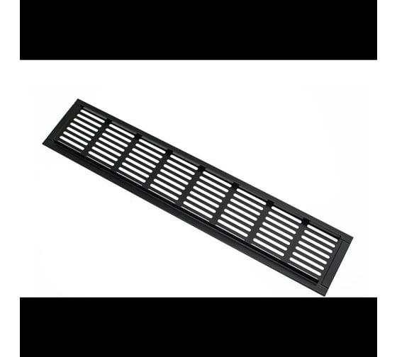 Изображение товара Решетка вентиляционная ООО Вентмаркет 500х50мм, металлическая врезная, чёрный VRZ50500B