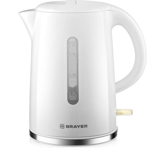 Изображение товара Чайник электрический BRAYER 6108BR 2200 Вт, 1,7 л, пластиковый корпус, шкала, автоотключение при закипании, подсветка BR6108