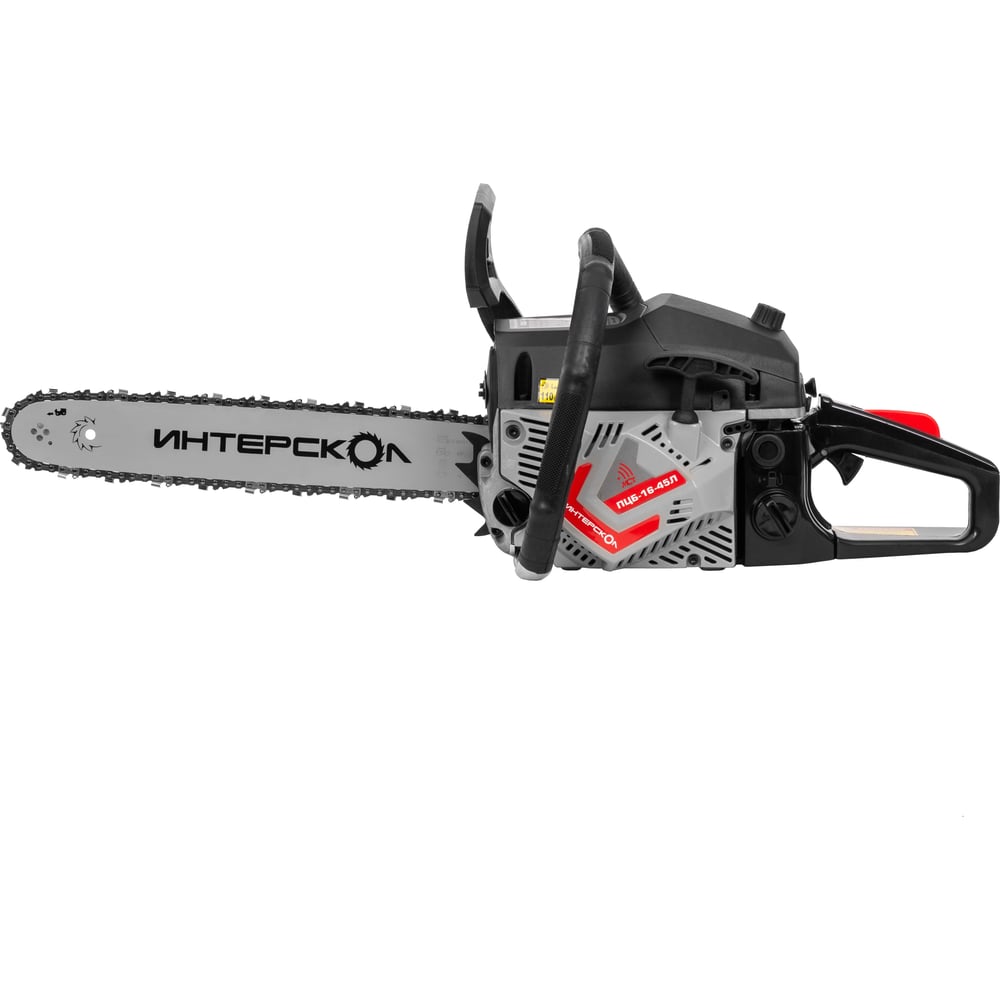 Изображение товара Бензиновая цепная пила Интерскол ПЦБ-16/45Л 45 см3 2.5 л.с. профессиональная