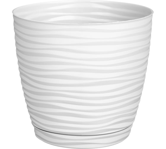 Изображение товара Горшок для цветов Idiland Botanica 6 л, с поддоном, белый 231600529/00