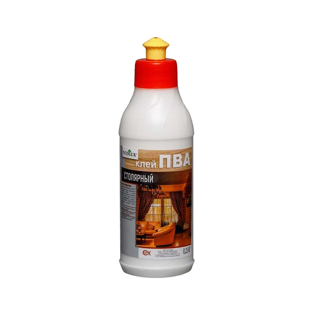 Изображение товара Клей ПВА столярный Ecolux 0,25 кг 4607133684761