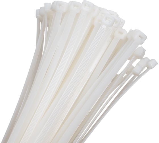 Изображение товара Кабельные стяжки стандартные LUXEL натурального цвета, 4.8x370мм, полиамид 6.6, упаковка 100 шт. LX-20027-S.W