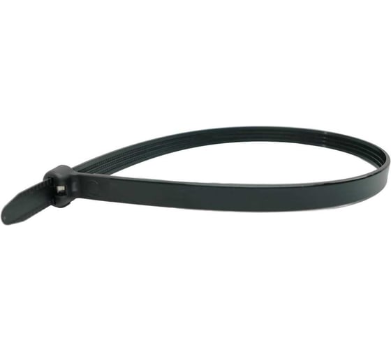 Изображение товара Стяжки с металлической вставкой зубом в головке LUXEL MET, черного цвета 10x550, упаковка 100 шт. LX20176-MET.B