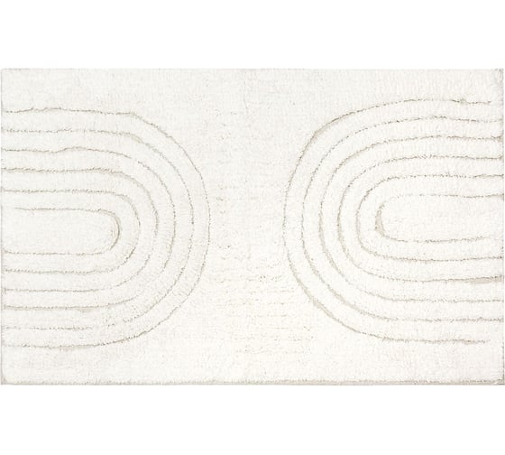 Изображение товара Коврик для ванной Bath Plus Arch хлопок, 50х80 см, белый 5597-1