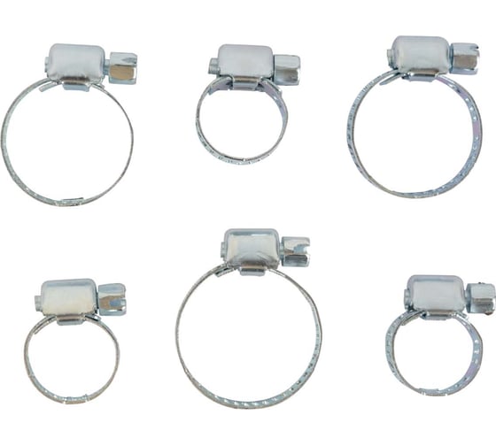 Изображение товара Хомуты червячные Optimus набор 6 шт. 10-27 OPT-HT06
