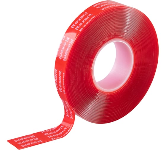 Изображение товара Двухсторонняя клейкая лента REXANT прозрачная, на VHB акриловой основе, 12 мм х 5 м (3M VHB 4910F) 09-6058