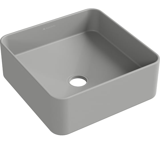 Изображение товара Накладная раковина AQUEDUTO AQD ESPIRAL квадратная 370х370, серый матовый ESP0330