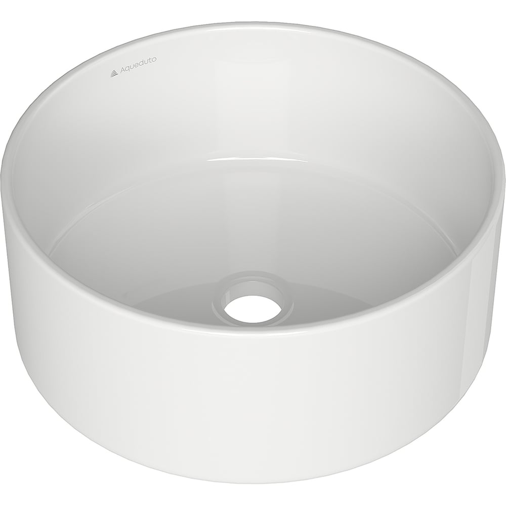 Изображение товара Накладная круглая раковина AQUEDUTO ESPIRAL D400 белый глянец