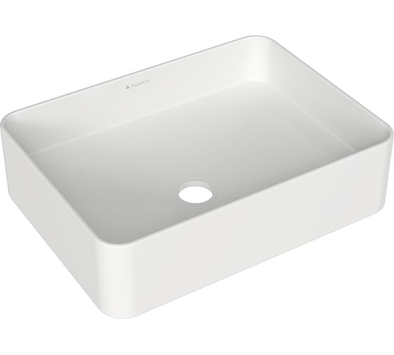 Изображение товара Накладная раковина AQUEDUTO AQD ESPIRAL прямоугольная 370х500, белый глянцевый ESP0410