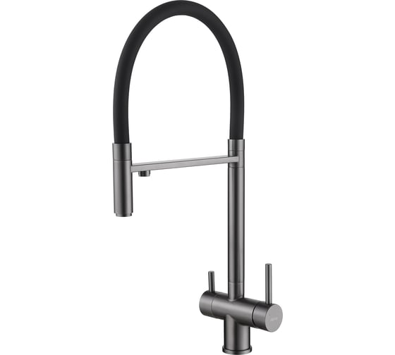 Изображение товара Смеситель для кухни ABBER Wasser Kreis с подключением фильтра и выдвижной лейкой, никель AF81141NG