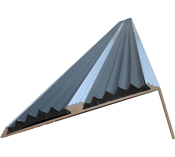 Изображение товара Алюминиевый монтажный уголок с резинкой ООО АМОРТЕКС 25_70мм 1,5 м 5 штук 9015