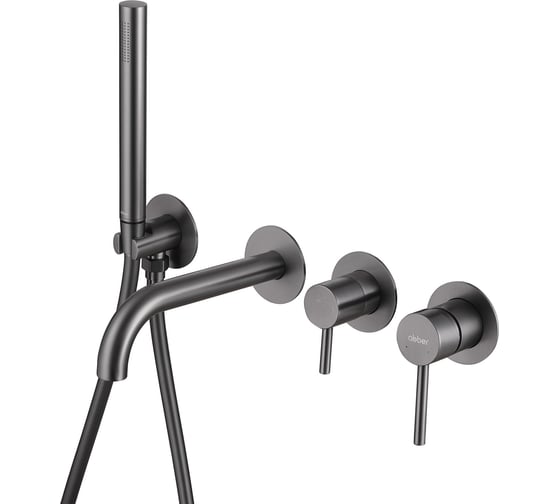 Изображение товара Смеситель для ванны ABBER Wasser Kreis скрытого монтажа, никель AF8130NG