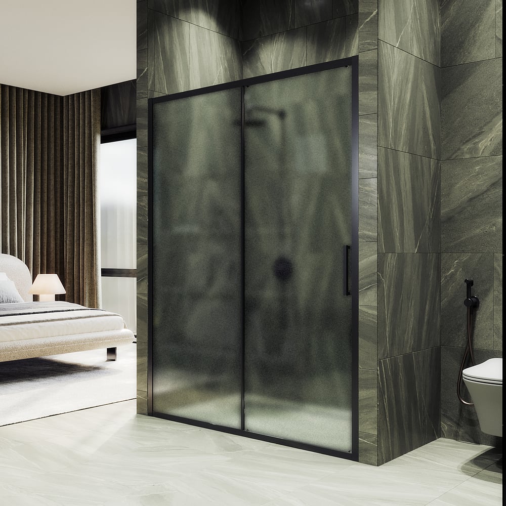 Изображение товара Душевая дверь раздвижная Maybahglass 6 мм сатин MGD-1280-6