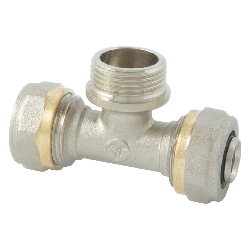 Изображение товара Переходной тройник Altstream обжимной 32х1 дюйм 32 мм никелированная латунь